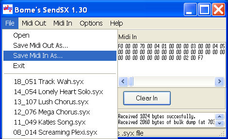 Save MIDI file just imported into Bome